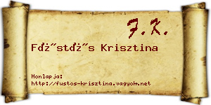 Füstös Krisztina névjegykártya